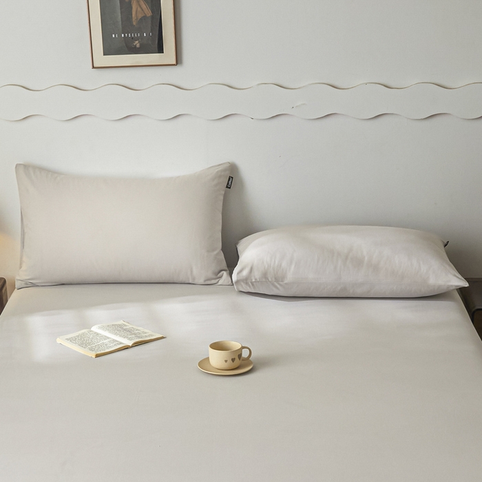 91家纺网 家纺一手货源 找家纺 涵宸家纺 2024新款全棉磨毛四件套纯厚系列-单枕套 a弥漫灰