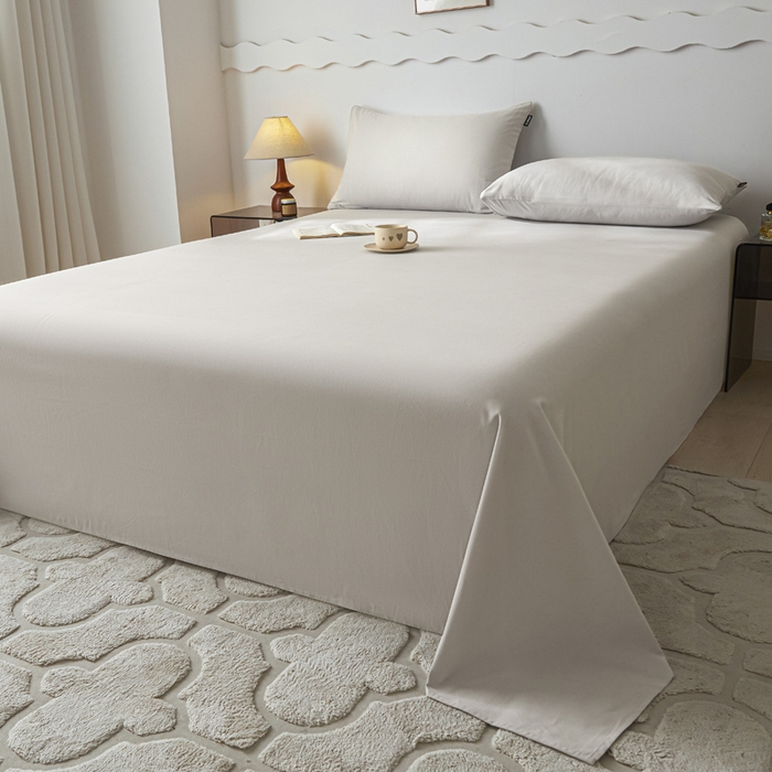 91家纺网 家纺一手货源 找家纺 涵宸家纺 2024新款全棉磨毛四件套纯厚系列-单床单 a弥漫灰