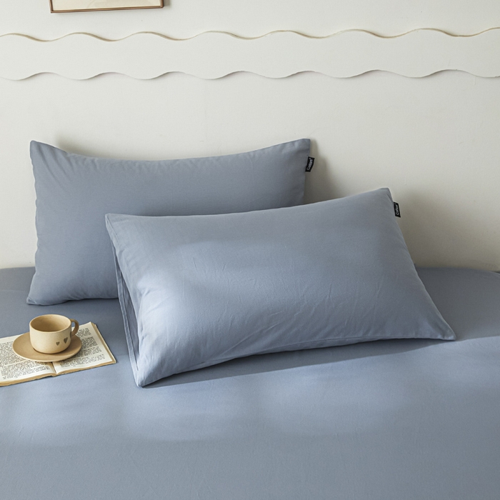 91家纺网 家纺一手货源 找家纺 涵宸家纺 2024新款全棉磨毛四件套纯厚系列-单床单 a星耀兰