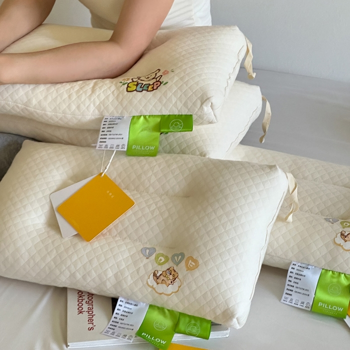 91家纺网 家纺一手货源 找家纺 （总）伟邦枕芯 2024新款双面全棉针织儿童护颈枕枕头枕芯