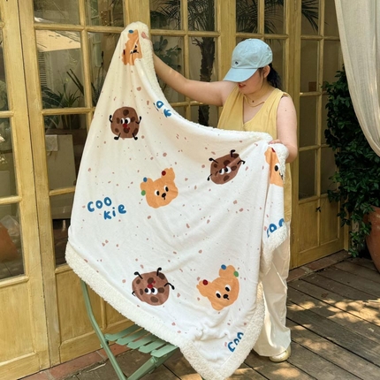 91家纺网 家纺一手货源 找家纺 （总）六巷胡同 2024新款INS卡通羊羔绒毛毯（外拍组）