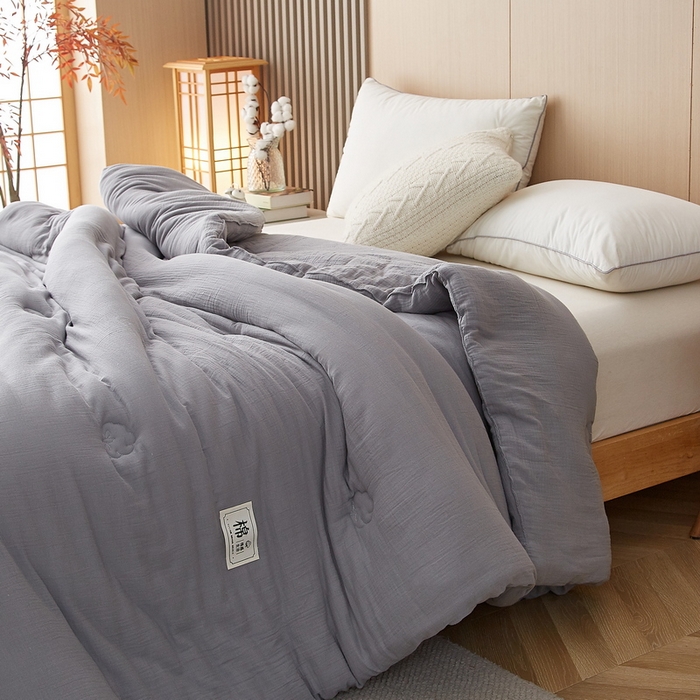 91家纺网 家纺一手货源 找家纺 猎鹿人家纺 2024新款A类原棉新疆棉花被春秋被冬被 耀石灰