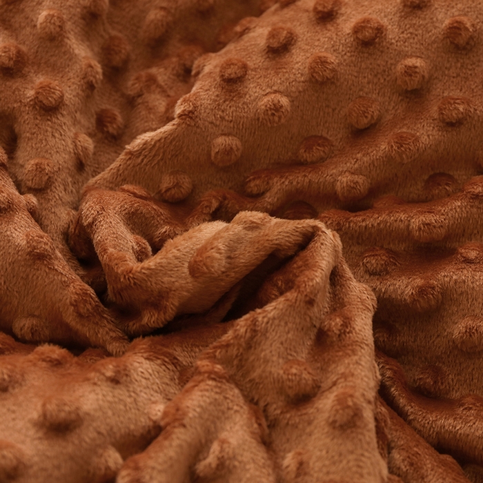 91家纺网 家纺一手货源 找家纺 爱宝被业 2025新款水洗棉双层纱豆豆绒被 克洛迪雅-浅咖