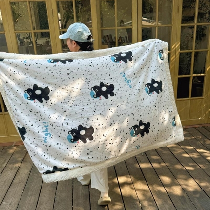 91家纺网 家纺一手货源 找家纺 （总）六巷胡同 2024新款INS卡通羊羔绒毛毯（外拍组）