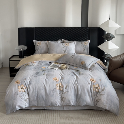 91家纺网 家纺一手货源 找家纺 （总）新月家纺（锦威郎） 2024新款全棉加厚长绒棉数码印花四件套系列