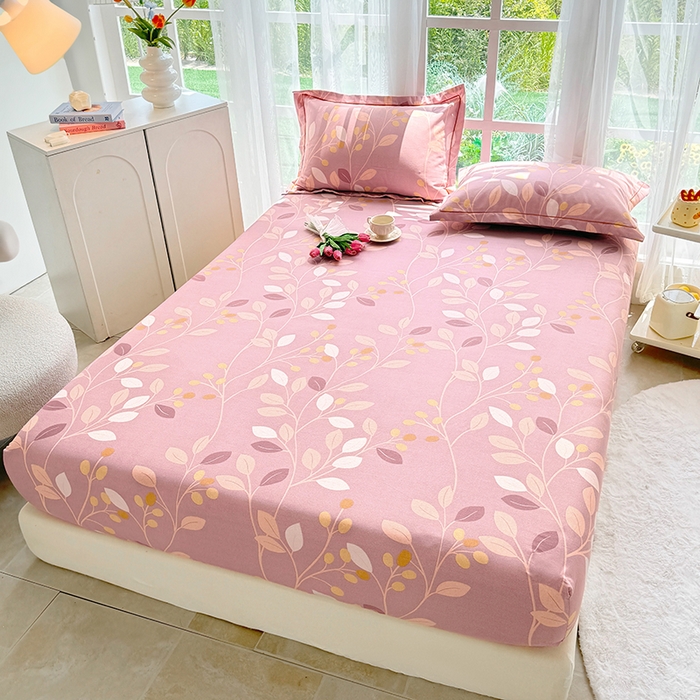 91家纺网 家纺一手货源 找家纺 家贝爱 2024新款加厚生态全棉磨毛床笠 岁月静好