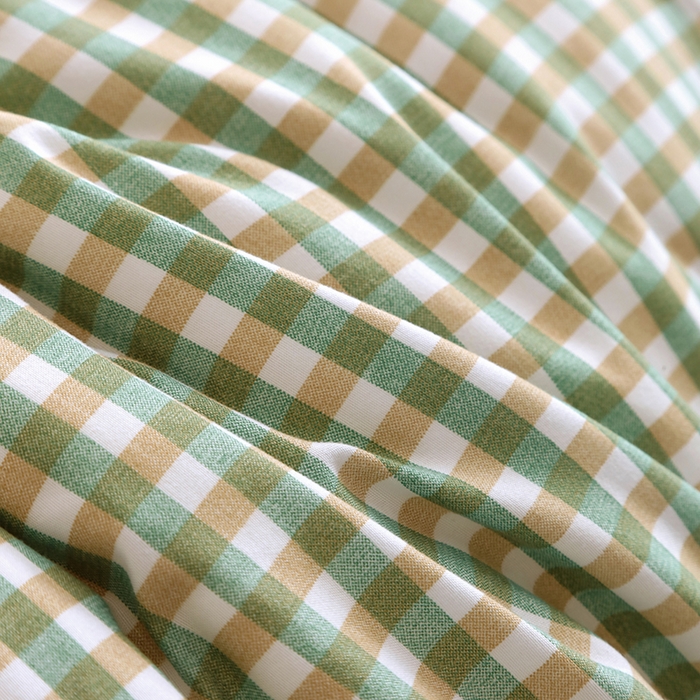 91家纺网 家纺一手货源 找家纺 爱宝被业 2025新款水洗棉双层纱豆豆绒被 克洛迪雅-绿