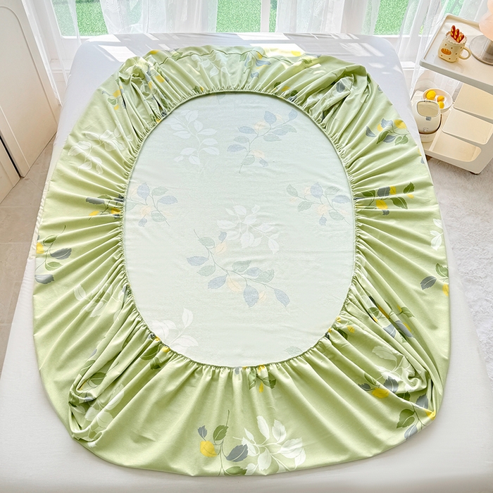 91家纺网 家纺一手货源 找家纺 家贝爱 2024新款加厚生态全棉磨毛床笠 翠影花枝