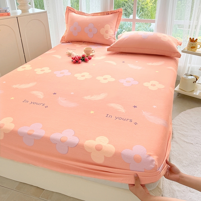 91家纺网 家纺一手货源 找家纺 家贝爱 2024新款加厚生态全棉磨毛床笠 梦恋花都