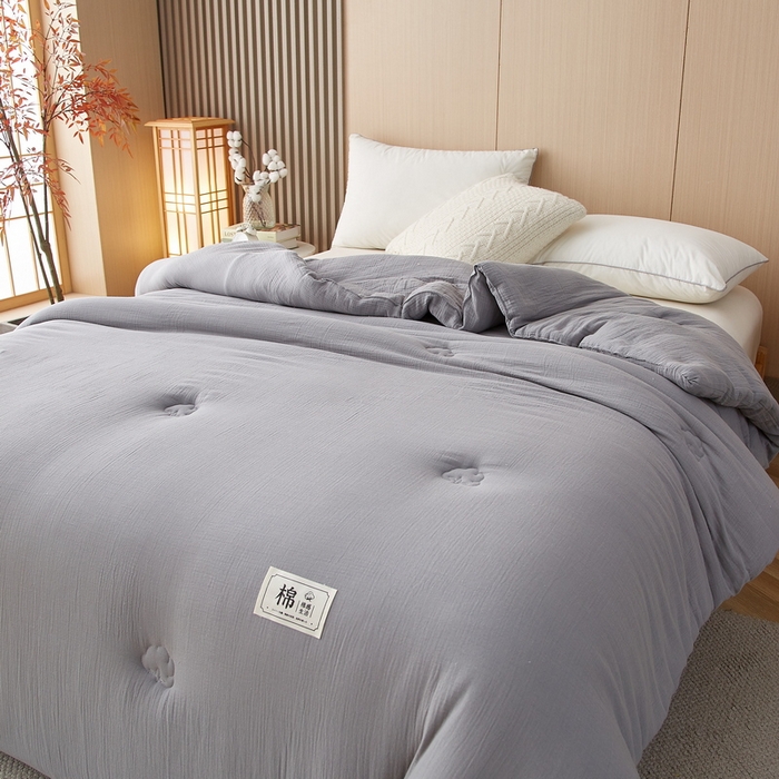 91家纺网 家纺一手货源 找家纺 猎鹿人家纺 2024新款A类原棉新疆棉花被春秋被冬被 耀石灰