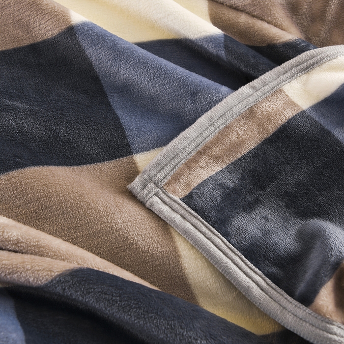 91家纺网 家纺一手货源 找家纺 圣楚 2024新款300g加厚保暖云貂绒双面毯子办公室午睡毛毯直播 简静