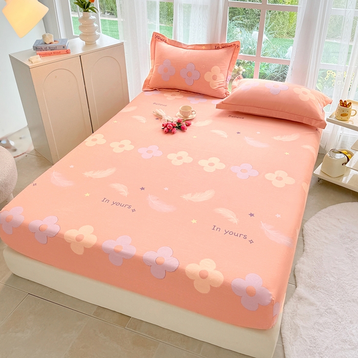 91家纺网 家纺一手货源 找家纺 家贝爱 2024新款加厚生态全棉磨毛床笠 梦恋花都