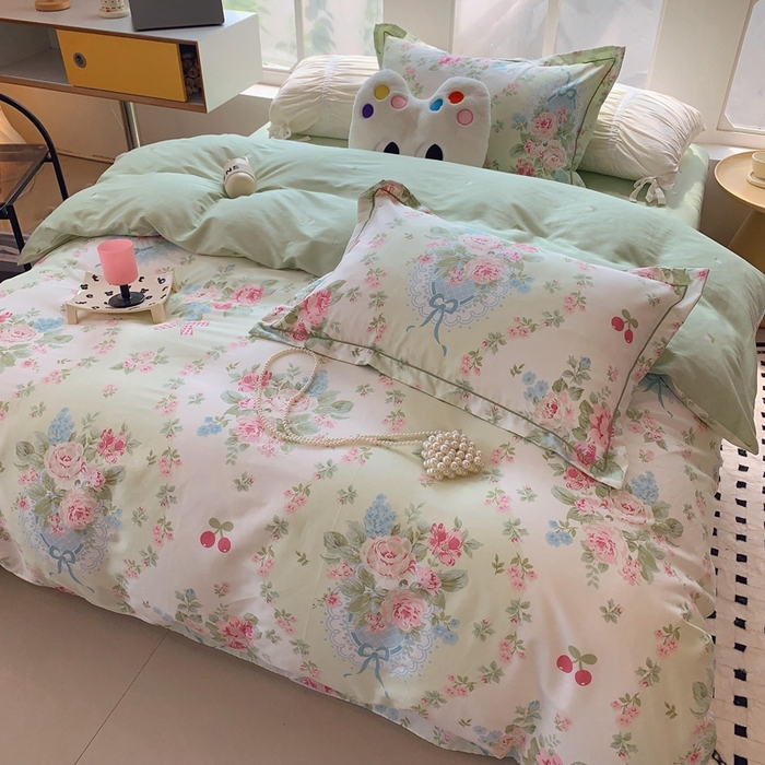 91家纺网 家纺一手货源 找家纺 莱豫家纺 2024新款纯棉四件套-第八波 清雅