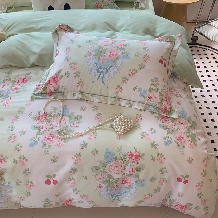 91家纺网 家纺一手货源 找家纺 莱豫家纺 2024新款纯棉四件套-第八波 清雅