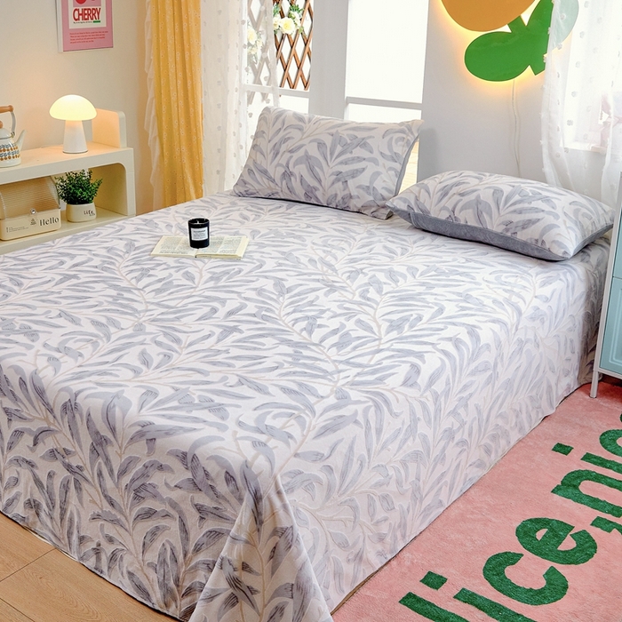 91家纺网 家纺一手货源 找家纺 菡宝 2024新款雕花绒230g全消光牛奶绒四件套及单品 - 单床单 倾羽