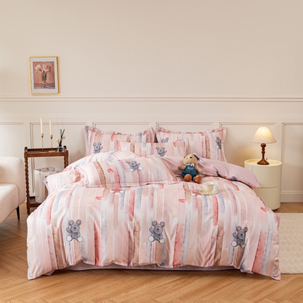 （总）新月家纺（锦威郎） 2024新款全棉加厚长绒棉数码印花四件套系列