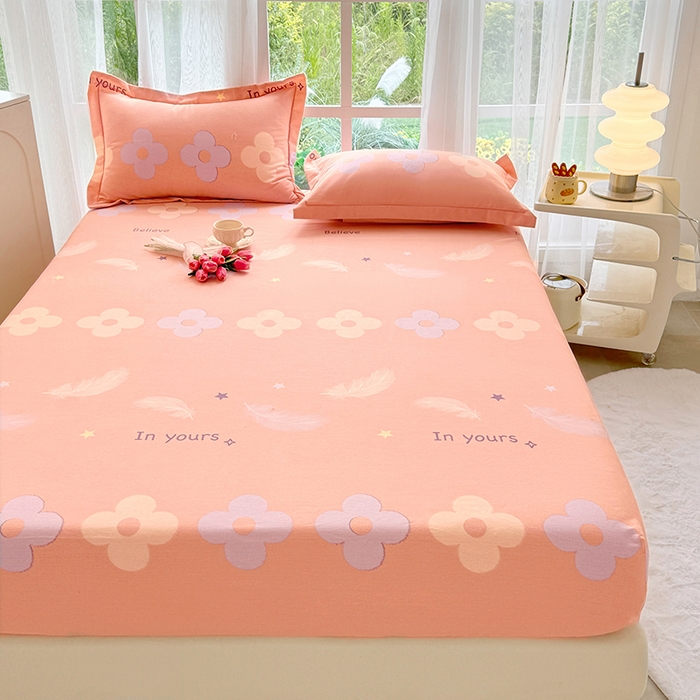 91家纺网 家纺一手货源 找家纺 家贝爱 2024新款加厚生态全棉磨毛床笠 梦恋花都