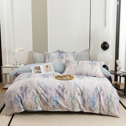 91家纺网 家纺一手货源 找家纺 （总）新月家纺（锦威郎） 2024新款全棉加厚长绒棉数码印花四件套系列