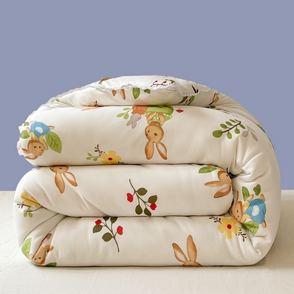 91家纺网 家纺一手货源 找家纺 心卓（总）2025新款针织棉夏被春秋被 被子被芯 冬被加厚 儿童学生成人大豆被