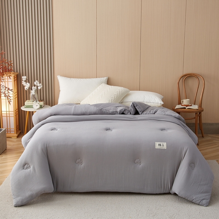 91家纺网 家纺一手货源 找家纺 猎鹿人家纺 2024新款A类原棉新疆棉花被春秋被冬被 耀石灰