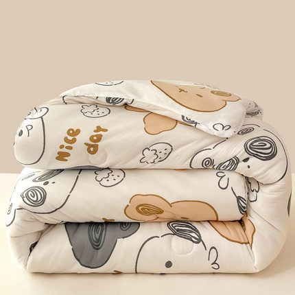 91家纺网 家纺一手货源 找家纺 心卓（总）2025新款针织棉夏被春秋被 被子被芯 冬被加厚 儿童学生成人大豆被