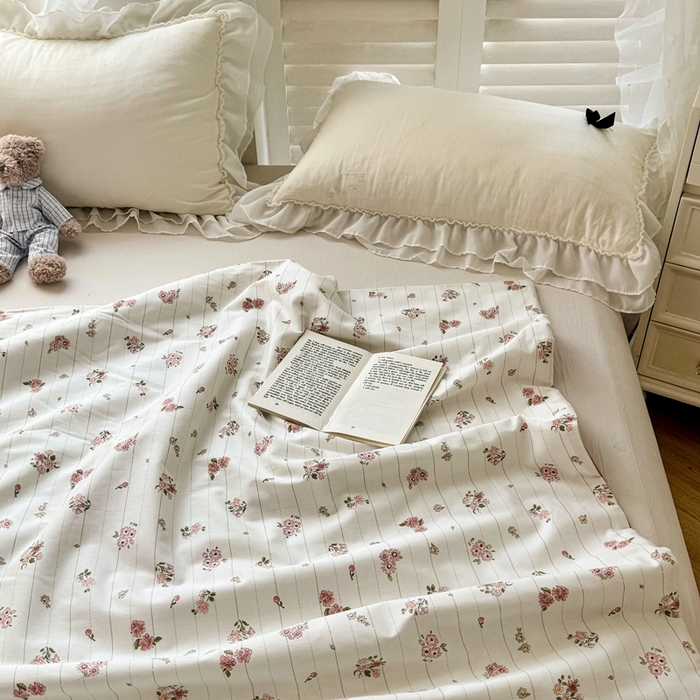 91家纺网 家纺一手货源 找家纺 舒慕家纺 2025新款全棉单被套全棉夹棉被套夹棉四件套 晚柠