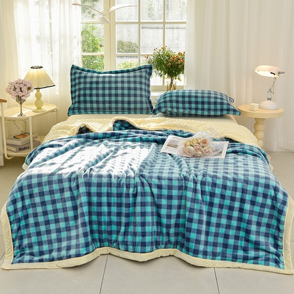 圣楚家纺 2024新款豆豆绒三层毛毯毯子 海阔天空