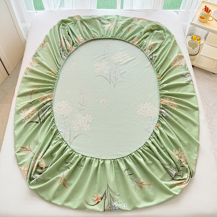 91家纺网 家纺一手货源 找家纺 家贝爱 2024新款加厚生态全棉磨毛床笠 半夏花语