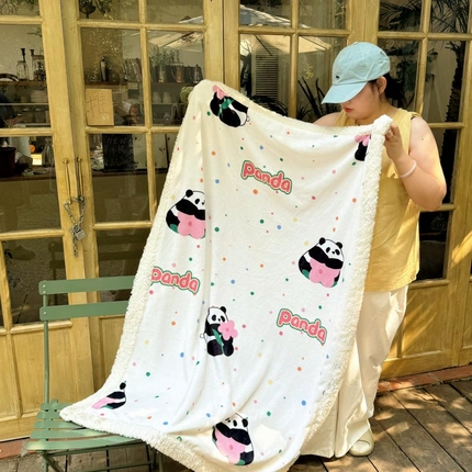 91家纺网 家纺一手货源 找家纺 （总）六巷胡同 2024新款INS卡通羊羔绒毛毯（外拍组）