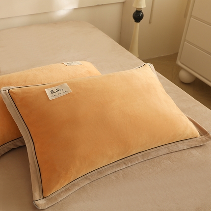 91家纺网 家纺一手货源 找家纺 （总）2025新款A类加厚牛奶绒大包边系列-单枕套