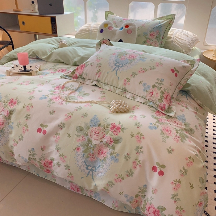 91家纺网 家纺一手货源 找家纺 莱豫家纺 2024新款纯棉四件套-第八波 清雅