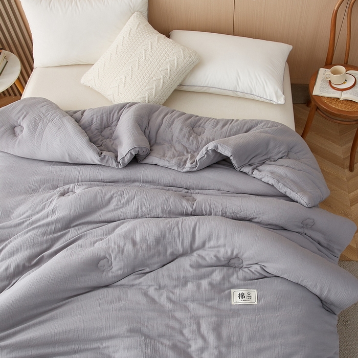 91家纺网 家纺一手货源 找家纺 猎鹿人家纺 2024新款A类原棉新疆棉花被春秋被冬被 耀石灰