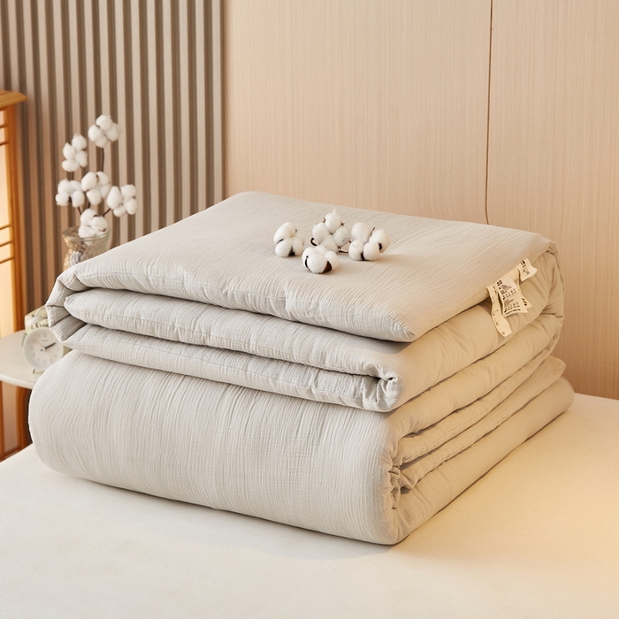 91家纺网 家纺一手货源 找家纺 猎鹿人家纺 2024新款A类原棉新疆棉花被春秋被冬被 摩卡灰