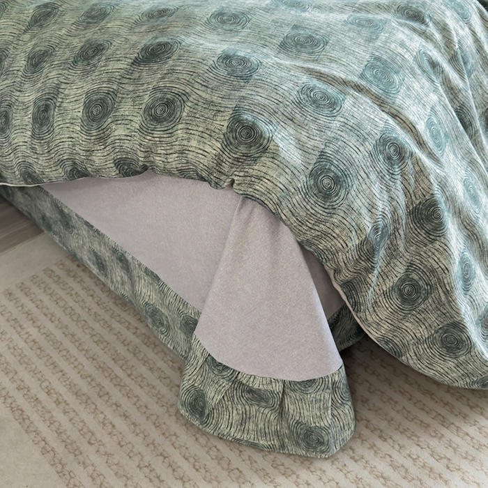 91家纺网 家纺一手货源 找家纺 新月家纺（锦威郎） 2024新款全棉加厚长绒棉数码印花四件套系列 菲尔顿-绿