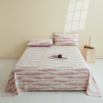 菡宝 2024新款雕花绒230g全消光牛奶绒单床单-行云流水 豆紫