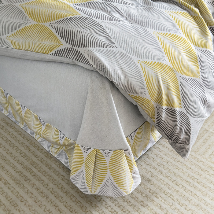 91家纺网 家纺一手货源 找家纺 新月家纺（锦威郎） 2024新款全棉加厚长绒棉数码印花四件套系列 时光信笺-灰