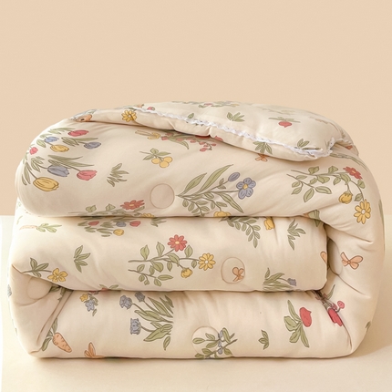 91家纺网 家纺一手货源 找家纺 心卓（总）2025新款针织棉夏被春秋被 被子被芯 冬被加厚 儿童学生成人大豆被