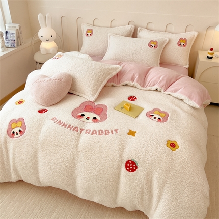 91家纺网 家纺一手货源 找家纺 （总）兄弟坊 2025泰迪绒毛巾绣牛奶绒四件套