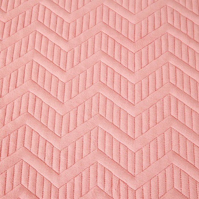 91家纺网 家纺一手货源 找家纺 新月家纺（锦威郎） 2024新款高克重牛奶绒全消光绗缝床盖床单四件套 胭脂粉