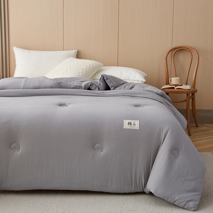 91家纺网 家纺一手货源 找家纺 猎鹿人家纺 2024新款A类原棉新疆棉花被春秋被冬被 耀石灰