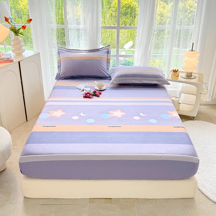 91家纺网 家纺一手货源 找家纺 家贝爱 2024新款加厚生态全棉磨毛床笠 暖阳时光