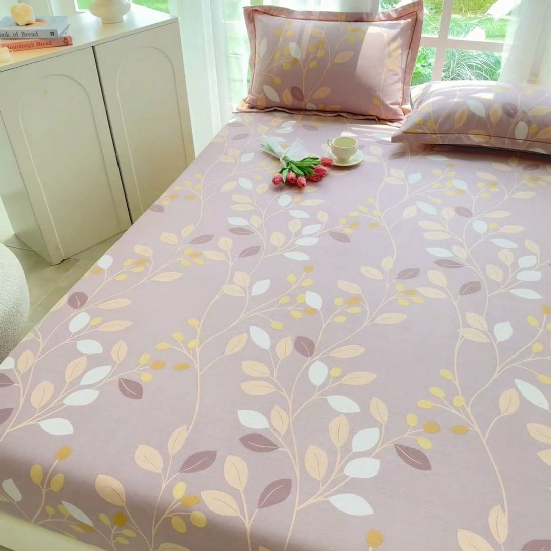 91家纺网 家纺一手货源 找家纺 家贝爱 2024新款加厚生态全棉磨毛床笠 岁月静好