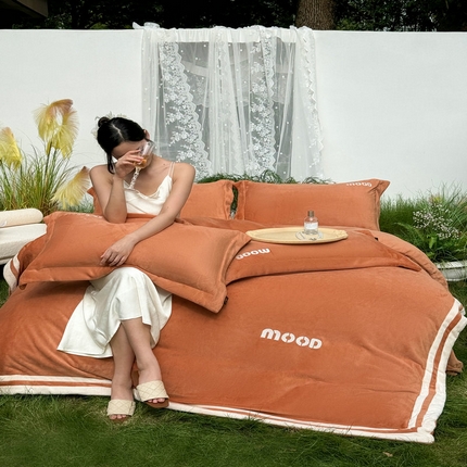 （总）新月家纺（锦威郎） 2024新款高贵轻奢保暖牛奶绒四件套系列-摩登