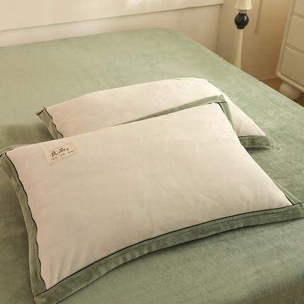 91家纺网 家纺一手货源 找家纺 （总）2025新款A类加厚牛奶绒大包边系列-单枕套