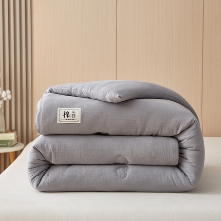 猎鹿人家纺 2024新款A类原棉新疆棉花被春秋被冬被 耀石灰