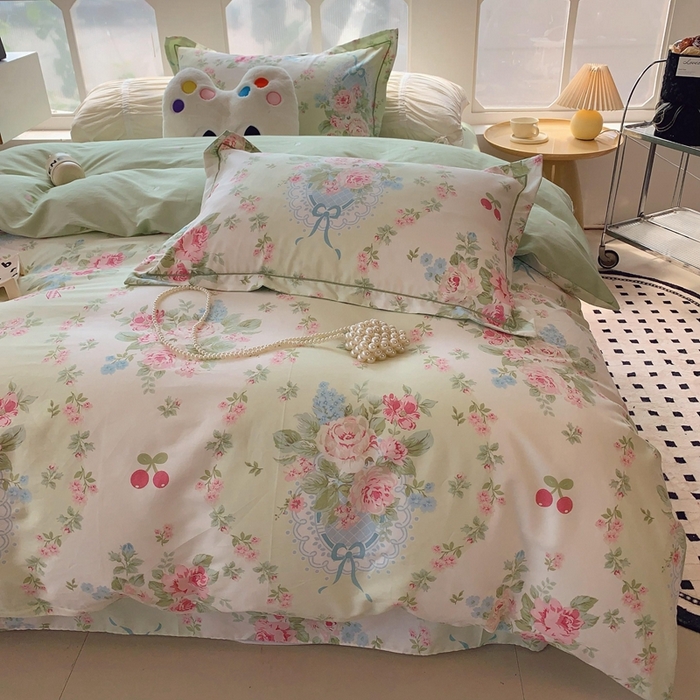 91家纺网 家纺一手货源 找家纺 莱豫家纺 2024新款纯棉四件套-第八波 清雅