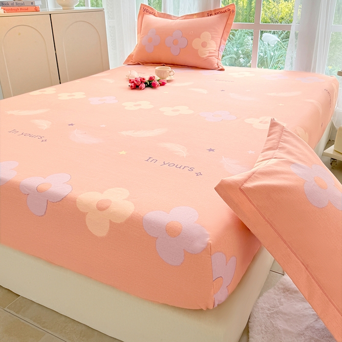 91家纺网 家纺一手货源 找家纺 家贝爱 2024新款加厚生态全棉磨毛床笠 梦恋花都