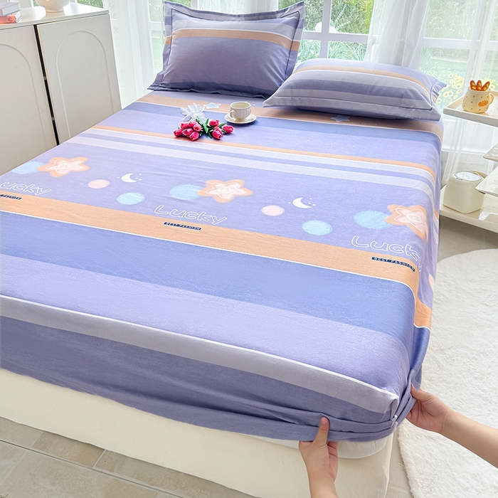 91家纺网 家纺一手货源 找家纺 家贝爱 2024新款加厚生态全棉磨毛床笠 暖阳时光