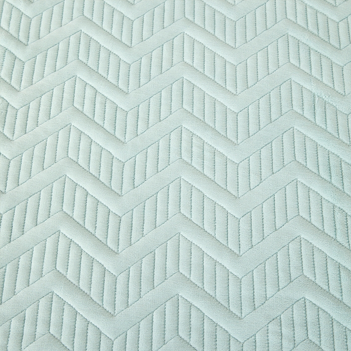 91家纺网 家纺一手货源 找家纺 新月家纺（锦威郎） 2024新款高克重牛奶绒全消光绗缝床盖床单四件套 淡湖绿