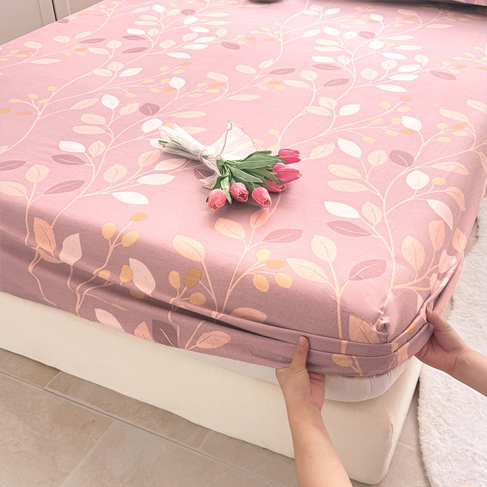 91家纺网 家纺一手货源 找家纺 家贝爱 2024新款加厚生态全棉磨毛床笠 岁月静好